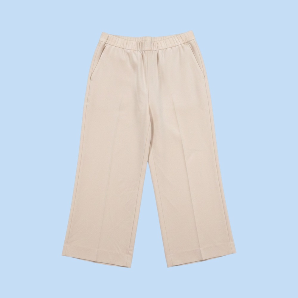 Banana Republic Hayden Wide-Leg Crepe Pants Beige High-Rise XL 762785-03